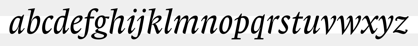 Lexicon No1 Italic A sample